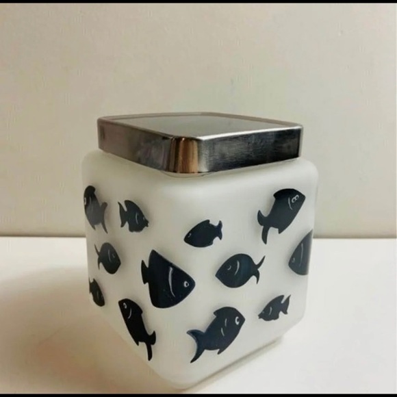 Brand New Glass Cat Treat Canister - Picture 2 of 5